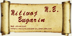 Milivoj Bugarin vizit kartica